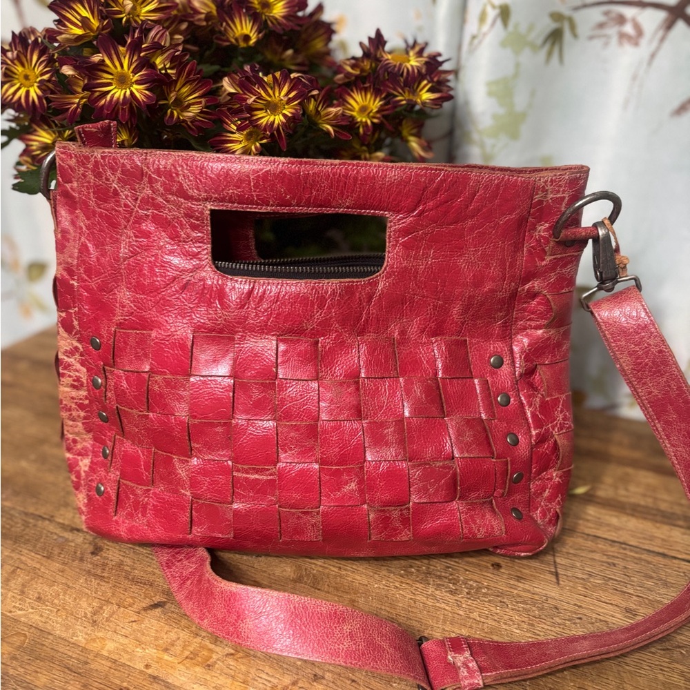 Bed Stu Orchid Leather Crossbody Handbag